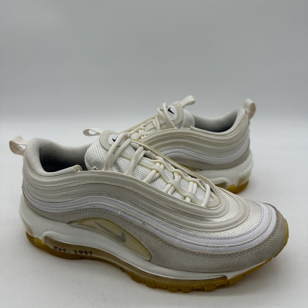 Nike DQ8961-100 Womens Size 7 Shoes‎ Air Max 97 SE Sail Gum Yellow Frank Rudy